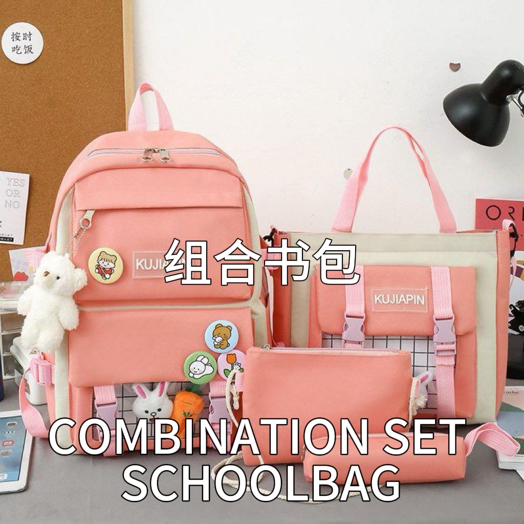 Combination set schoolbag